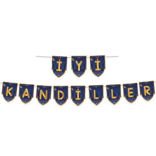 İyi Kandiller Yazısı Mavi Gold 160 cm
