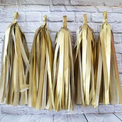 Gold Püskül Süs 5'li
