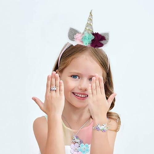 Unicorn Taç Simli Eva Gümüş