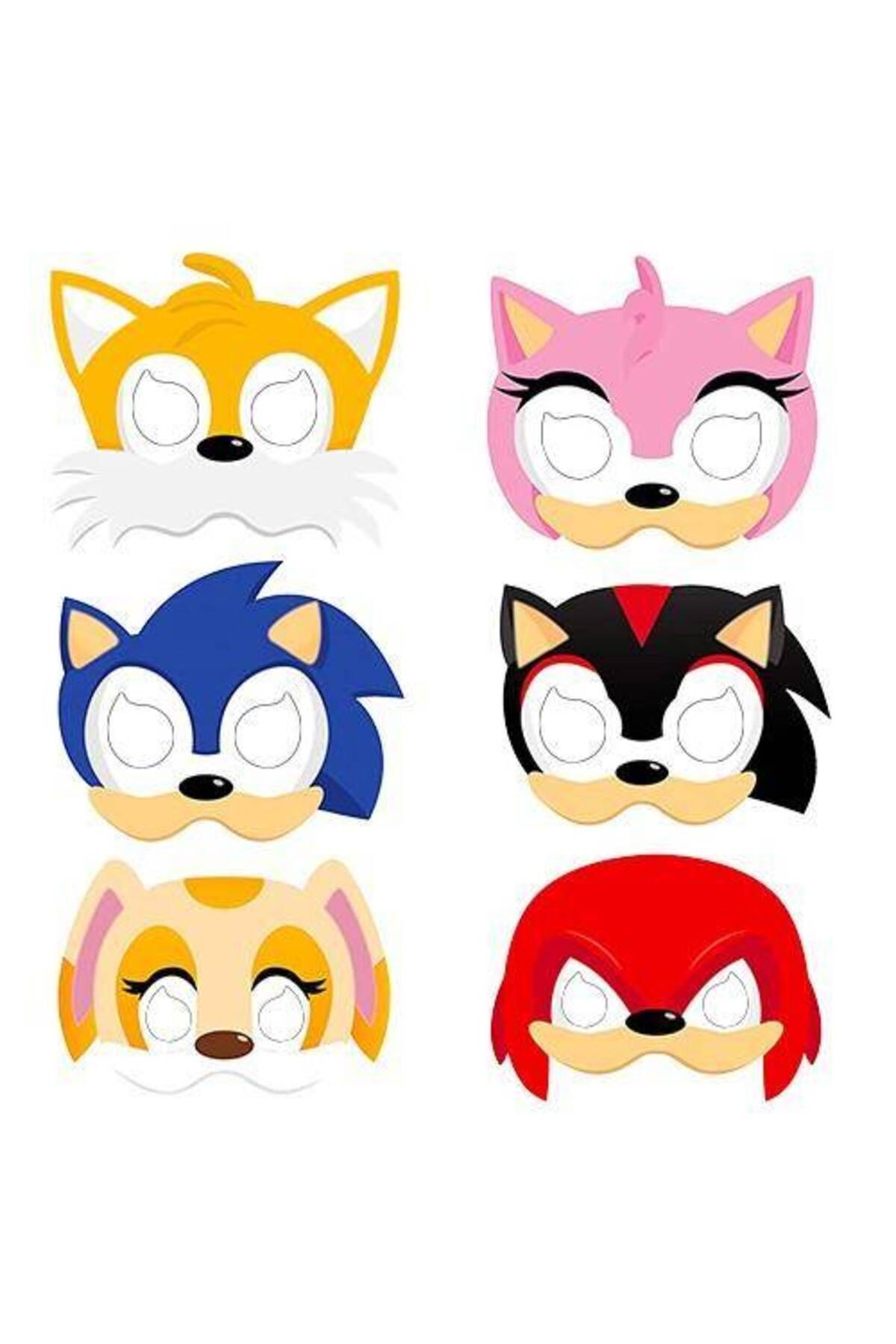 Sonic Boom Kağıt Maske 6 Adet