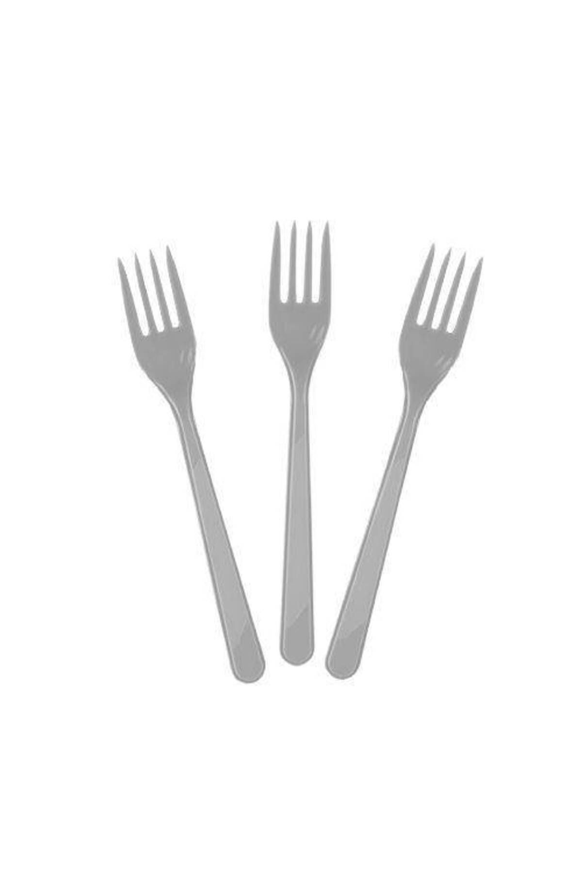 Gümüş Plastik Çatal Lüks (25 ADET)