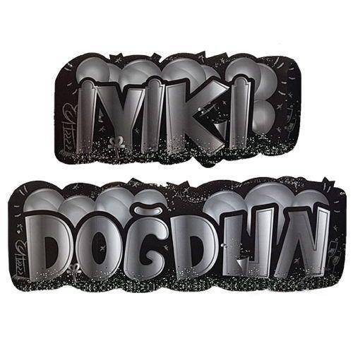 İyi ki Doğdun Yazısı Siyah Gümüş (115*23 cm)