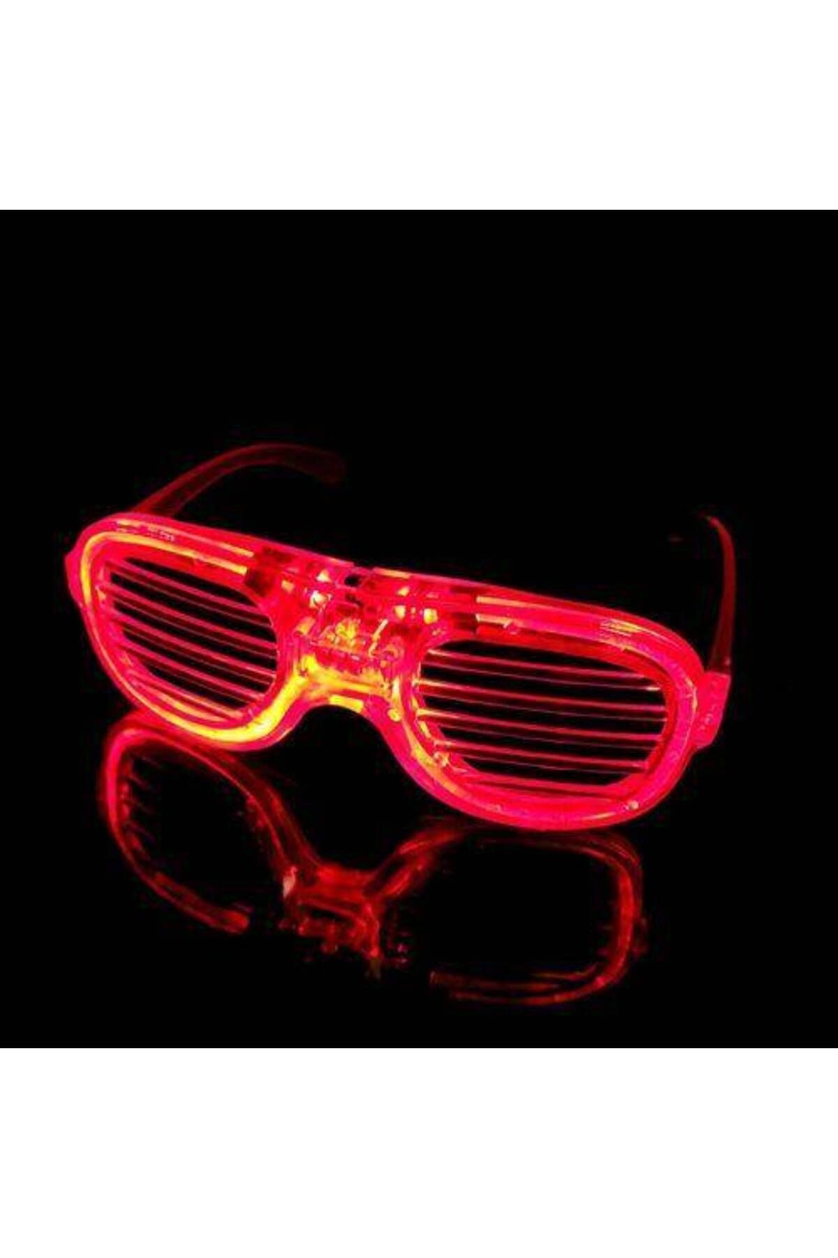 Led Işıklı Gözlük Kırmızı - 1 Adet