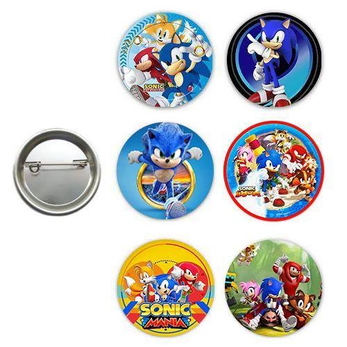 Sonic Boom Hediyelik Parti Rozeti (6 adet)