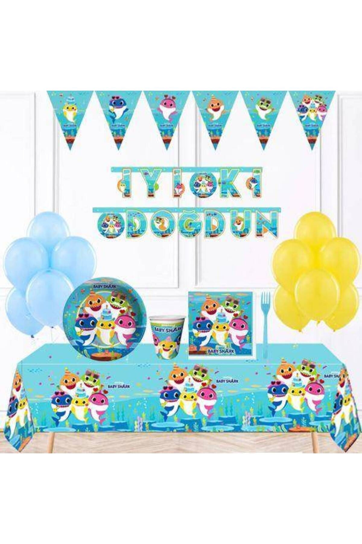 Baby Shark 8 Kişilik Ekonomik Parti Seti