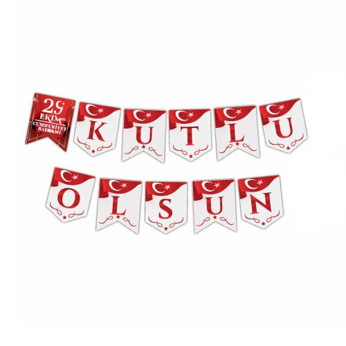 29 Ekim Cumhuriyet Bayramı Zikzak Banner 2 Metre