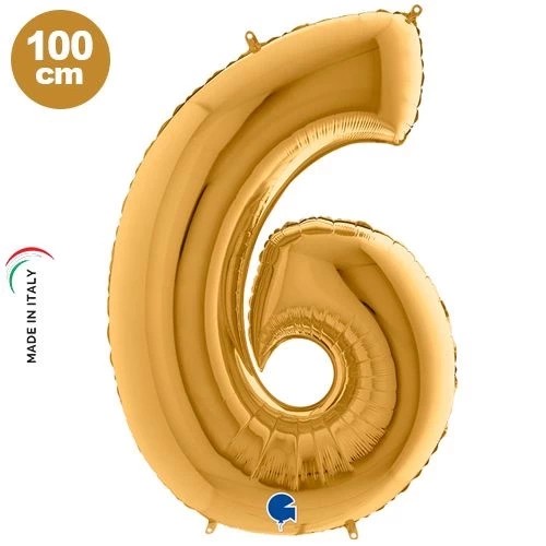 Gold 100 cm 6 Rakam Folyo Balon