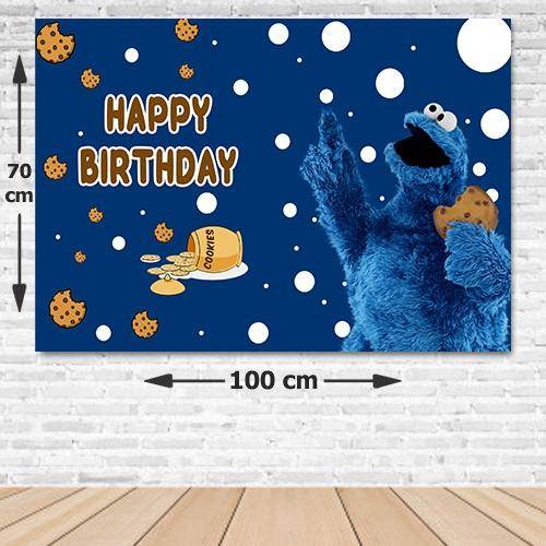 Elmo Doğum Günü Afişi Fotosuz 70*100 cm