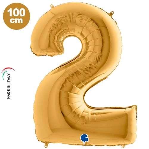 Gold 100 cm 2 Rakam Folyo Balon