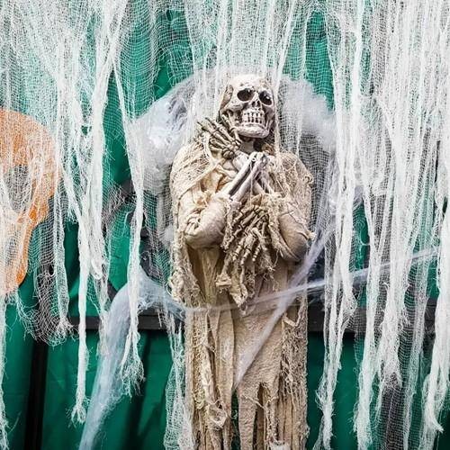 Cadılar Bayramı Halloween Krem Renkli Tül 3 Metre