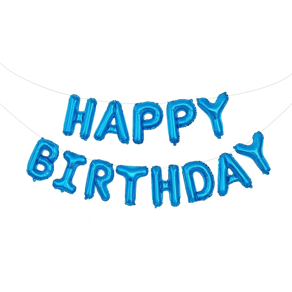 Happy Birthday Mavi Folyo Balon 35 cm