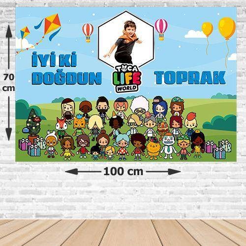 Toca Boca Doğum Günü Afişi Fotolu 70*100 cm