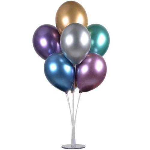 Metalik Balonlu Balon Standı 10'lu
