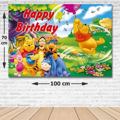 Winnie The Pooh Doğum Günü Afişi Fotosuz 70*100 cm