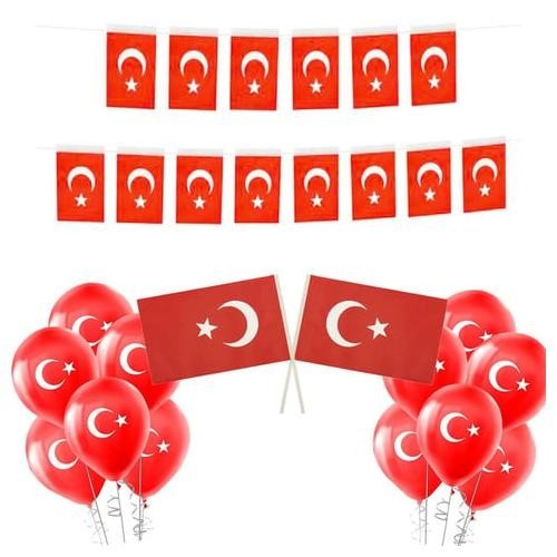 29 Ekim Balon ve Bayrak Süsleme Seti