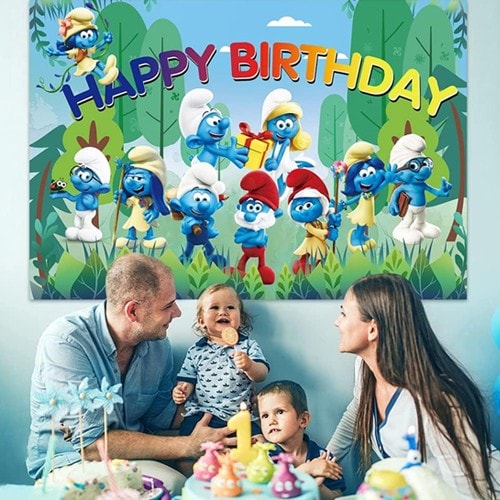 Şirinler Doğum Günü Parti Afişi