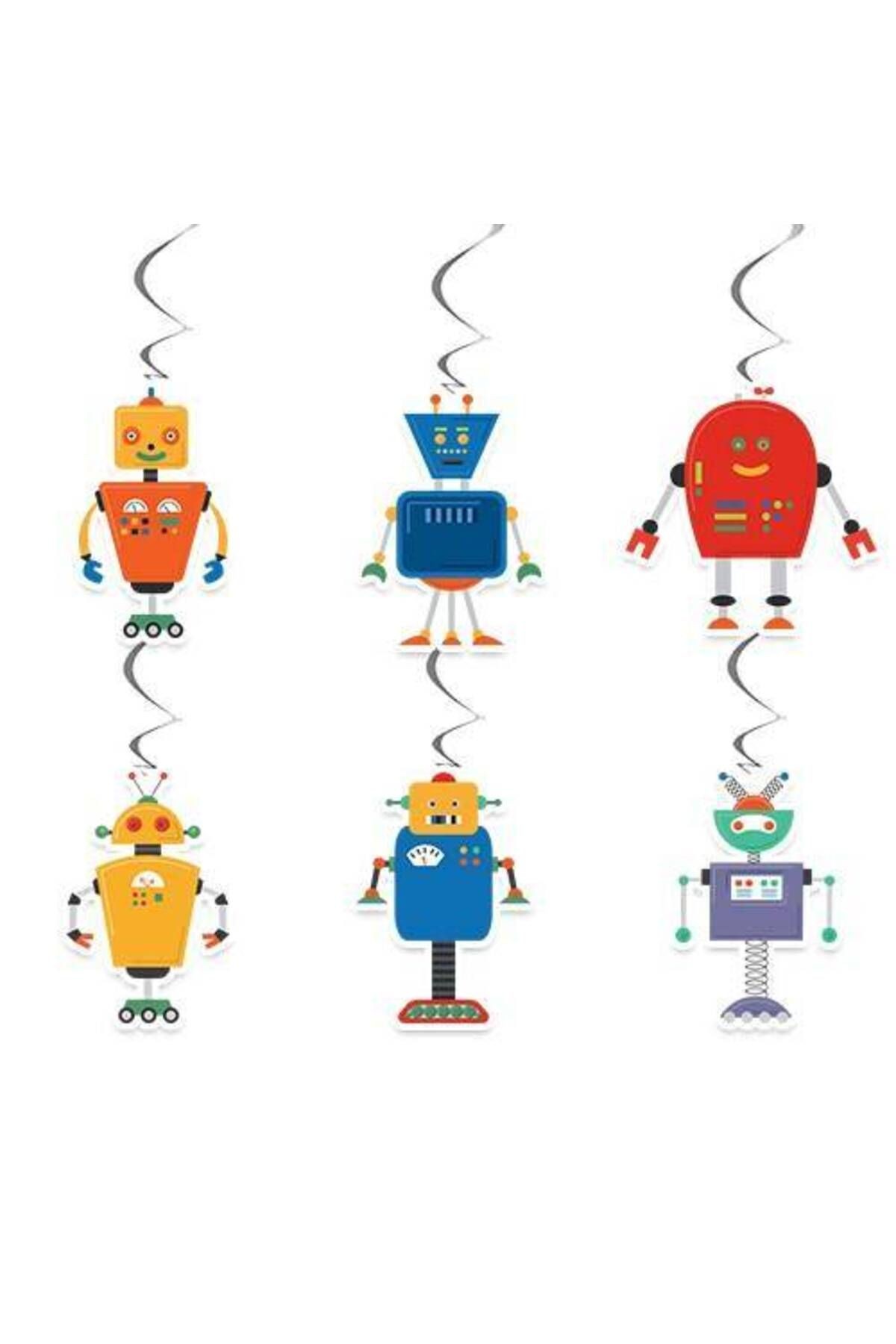 Robot Temalı Asma Süs V1 - 6 Adet