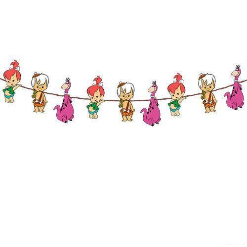 Taş Devri Çakıltaş Bambam Dekoratif Banner 160x17 cm