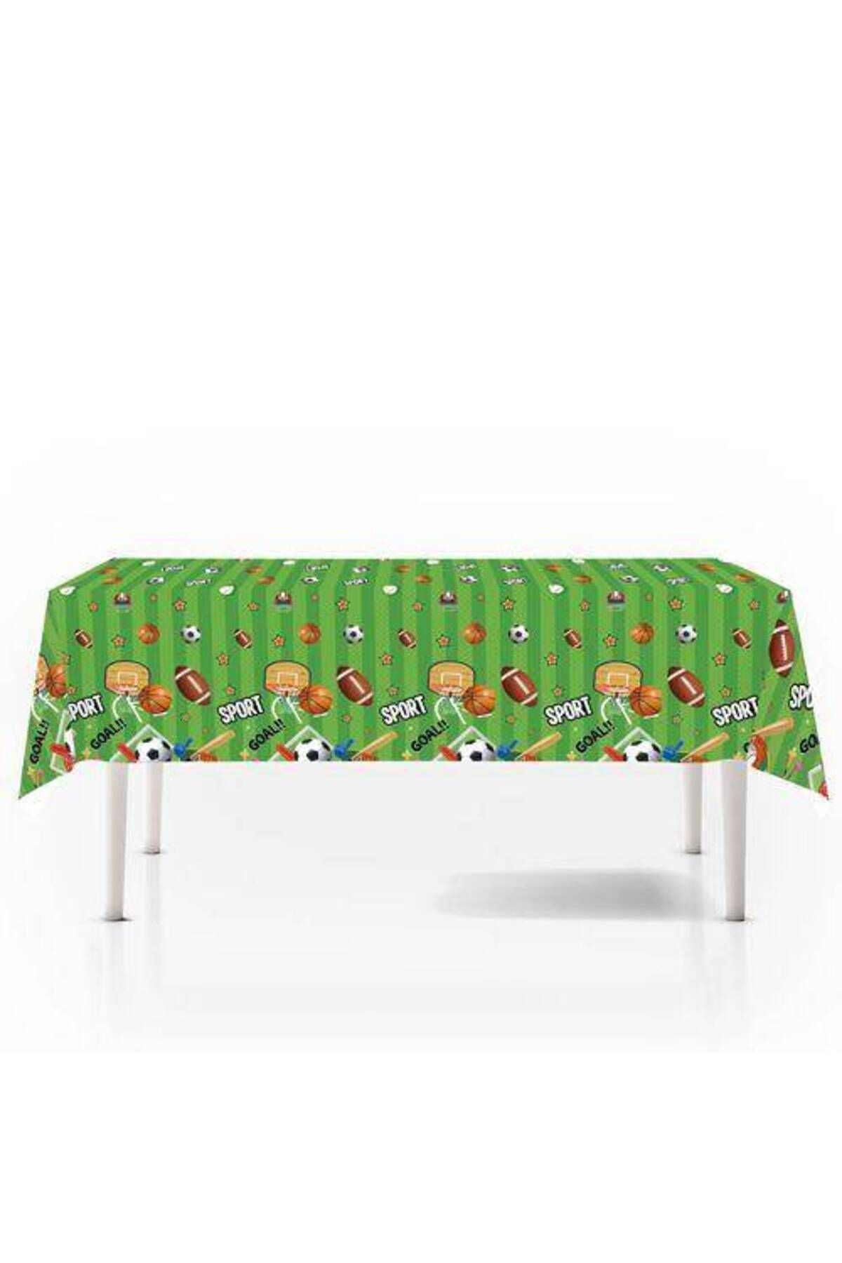 Spor Temalı Masa Örtüsü (Basketbol - Futbol) 130x220 cm