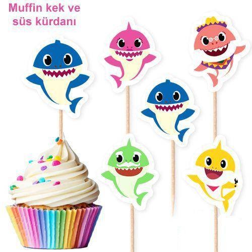 Baby Shark 10'lu Şekilli Kürdan
