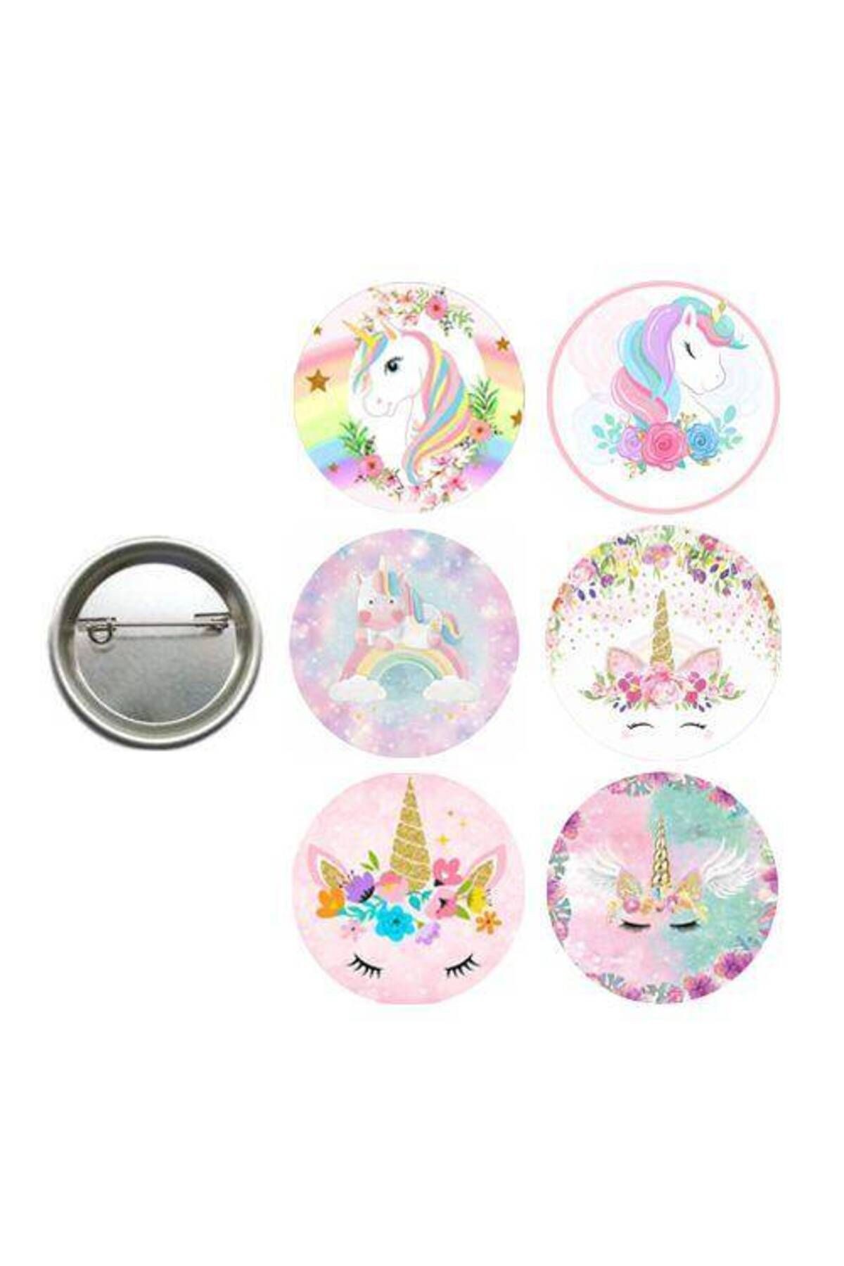 Unicorn Parti Rozeti (6 ADET)