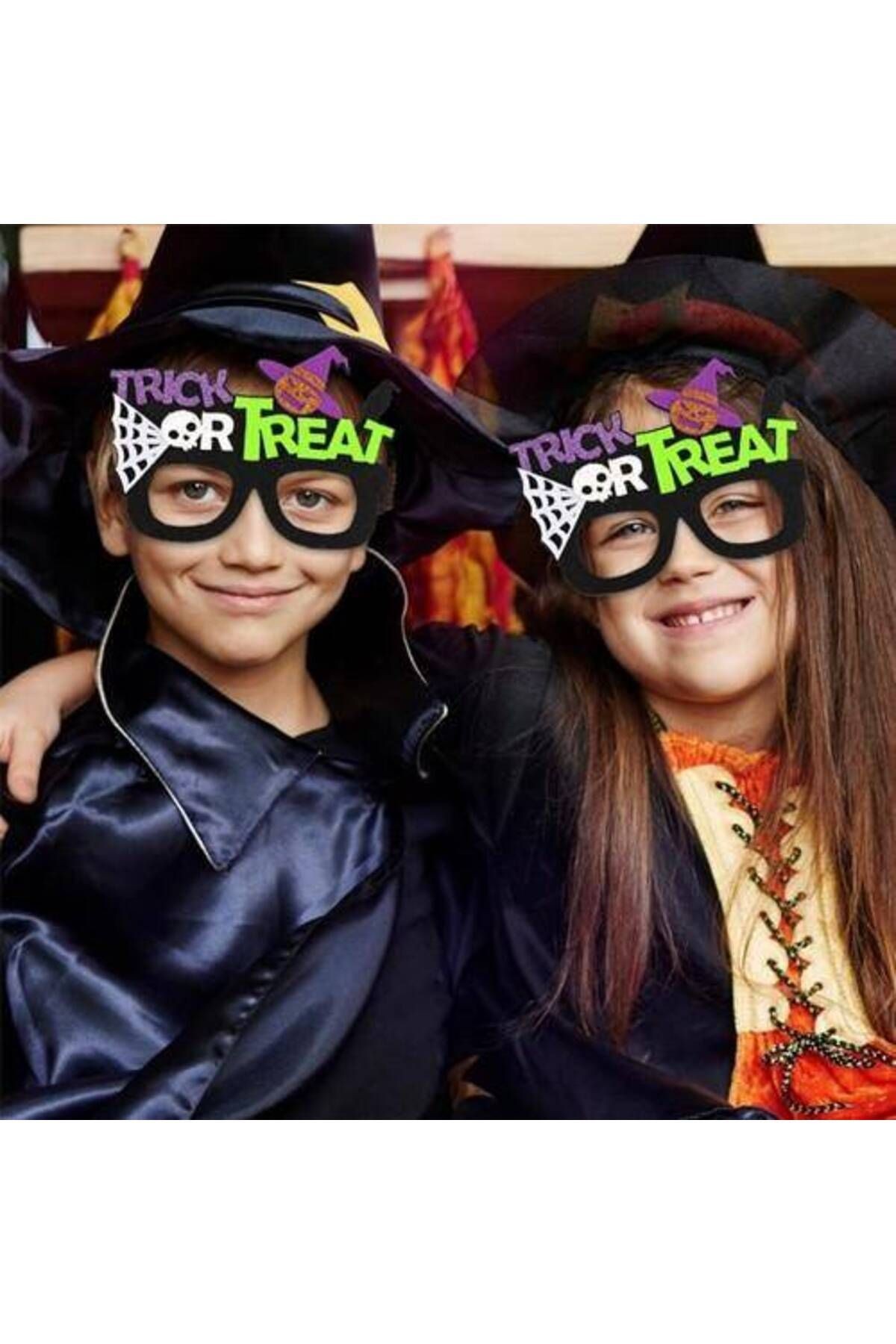 Halloween Trick Treat Cadı Şapkalı Gözlük