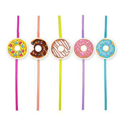 Donut Temalı 10'lu Artistik Pipet