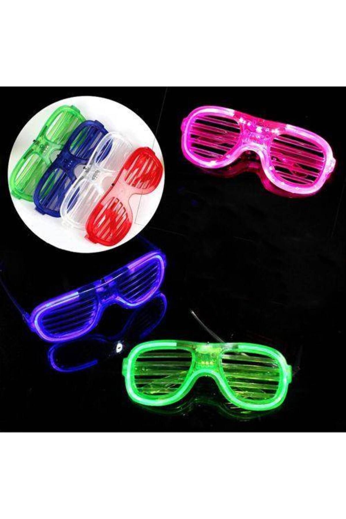 Led Işıklı Gözlük Pembe - 1 Adet