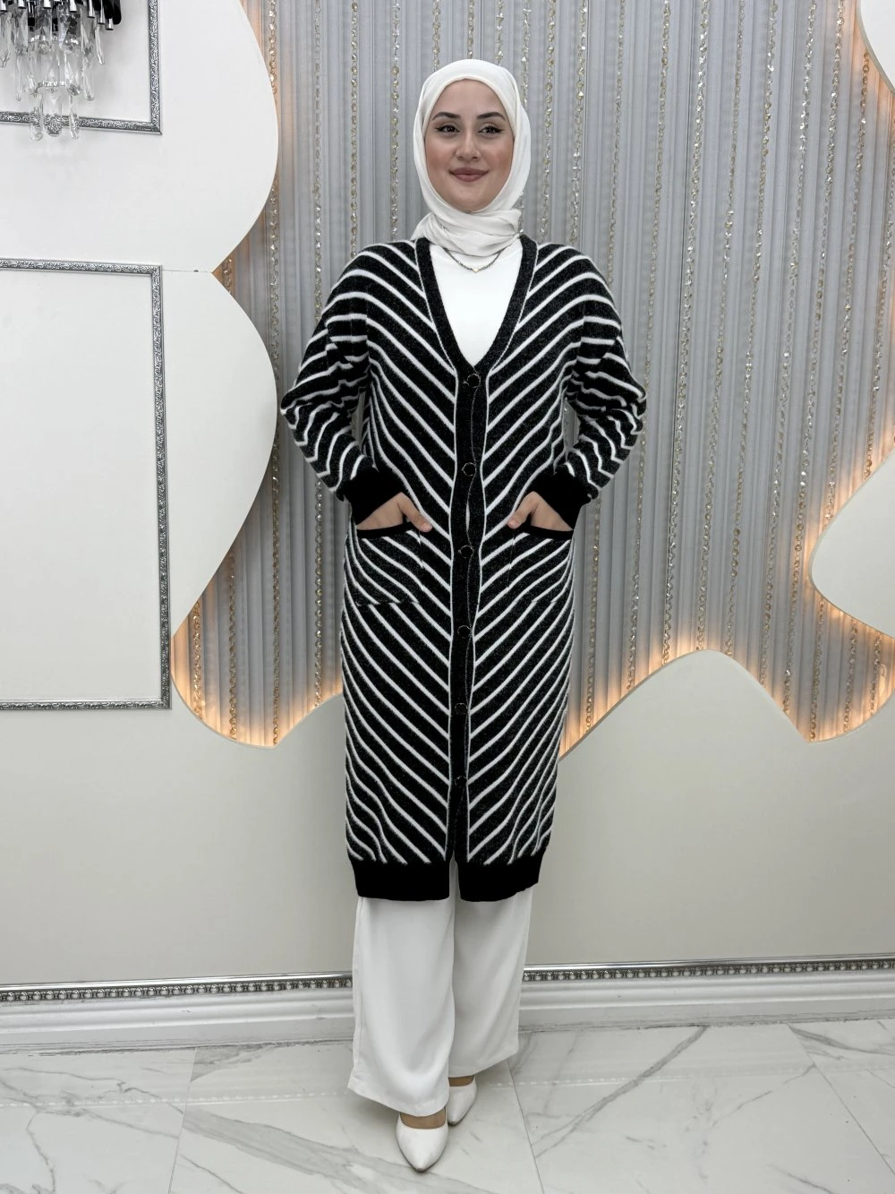 Mehlika Çizgili Hırka