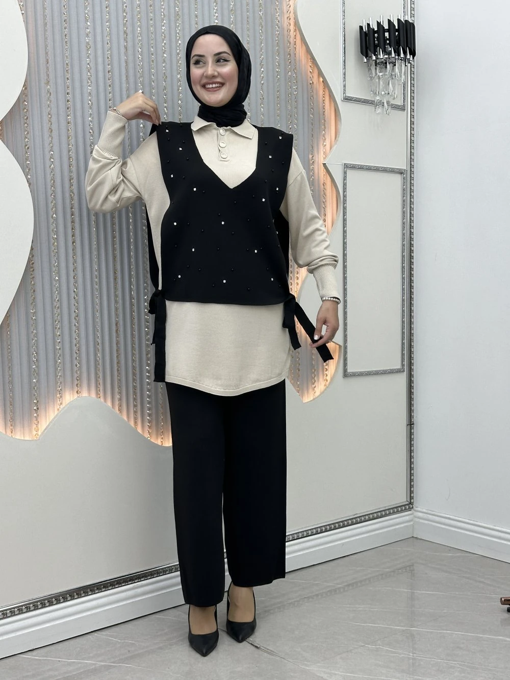 Cevher Yelekli 3’LÜ Takım