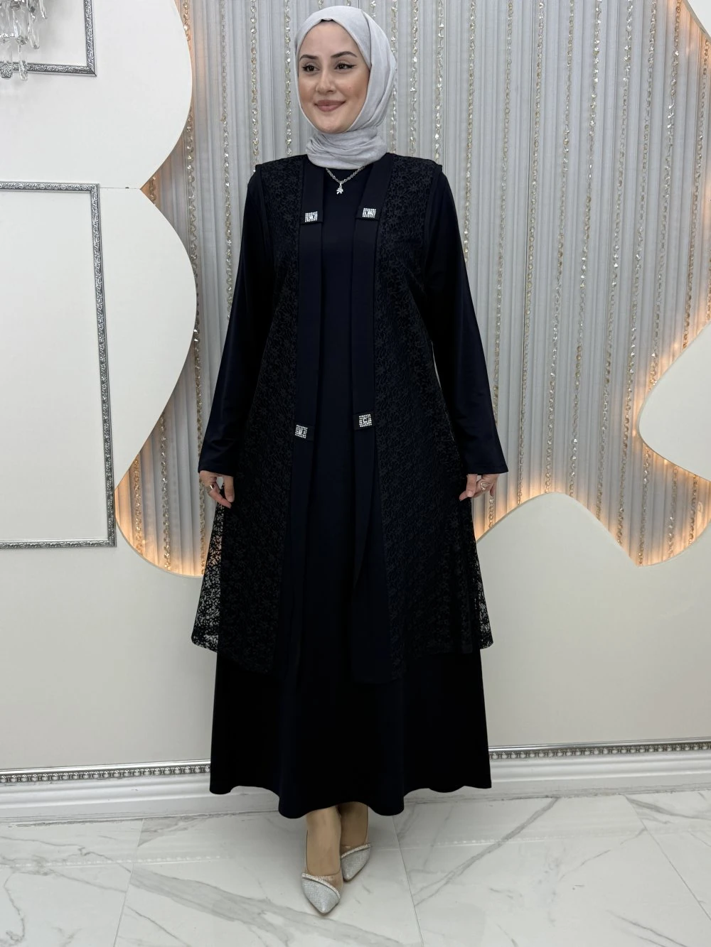 Hanımtül Hırkalı Elbise