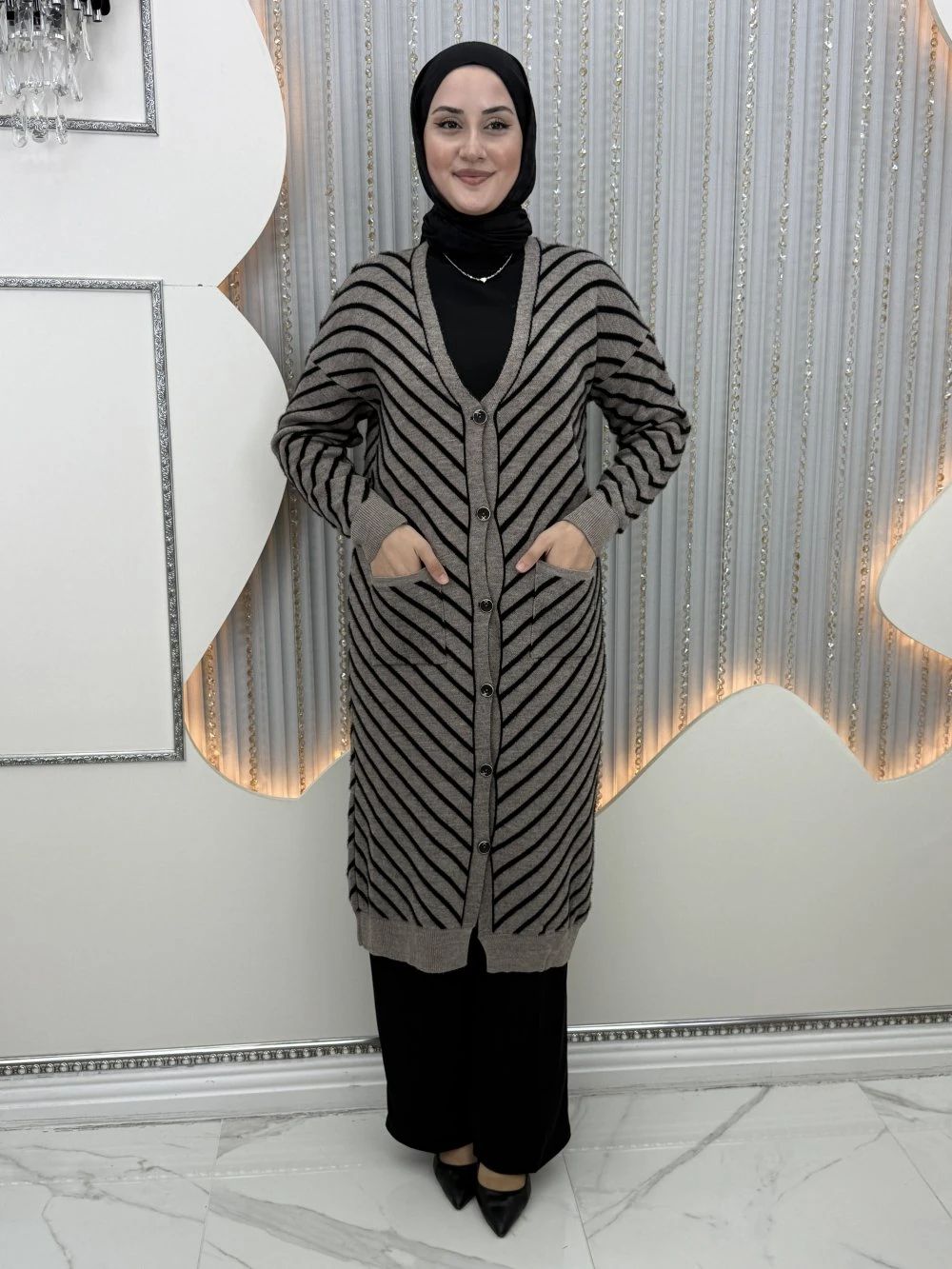 Mehlika Çizgili Hırka