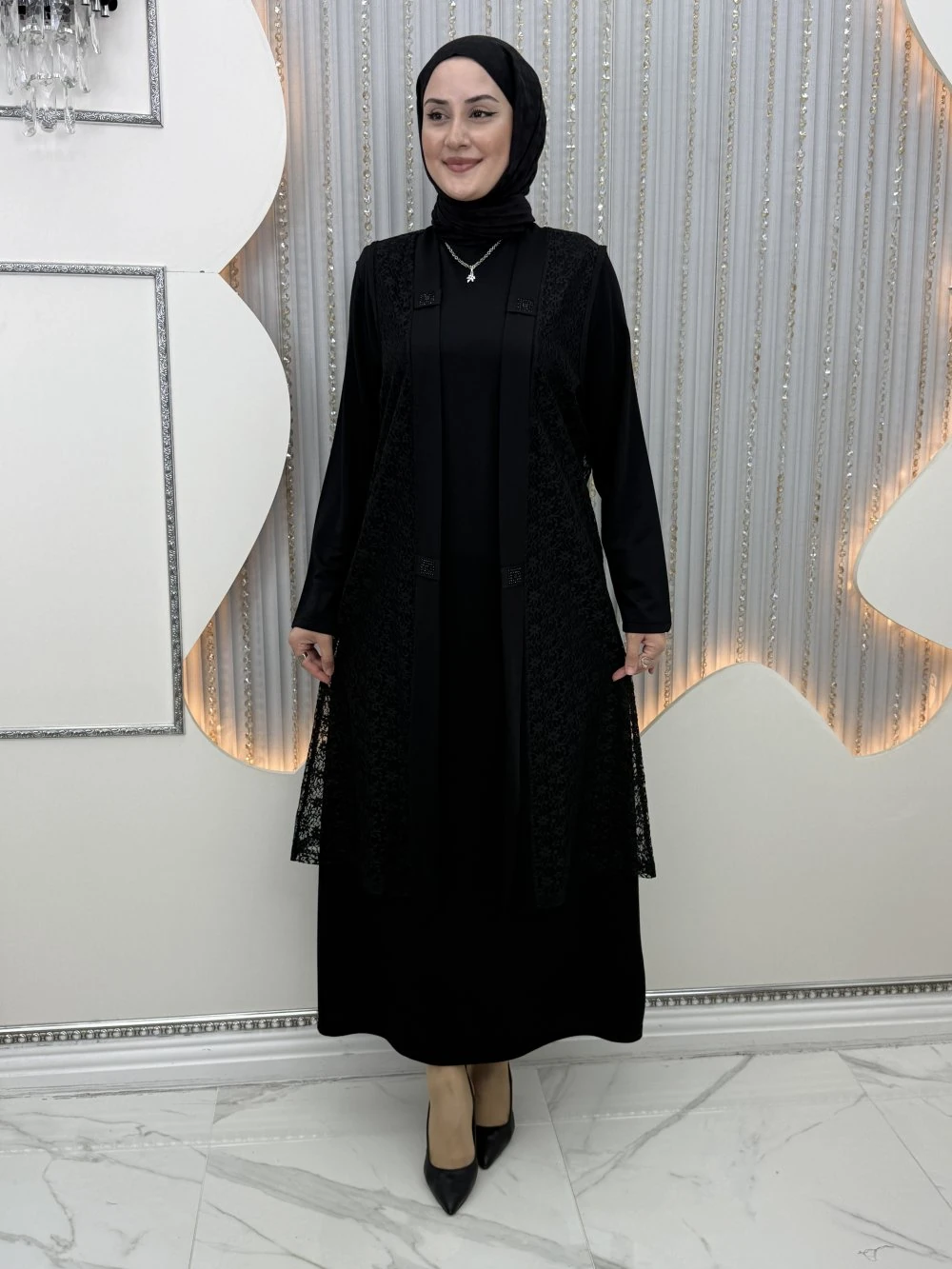 Hanımtül Hırkalı Elbise