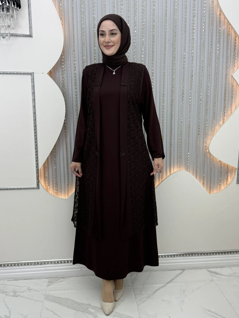 Hanımtül Hırkalı Elbise