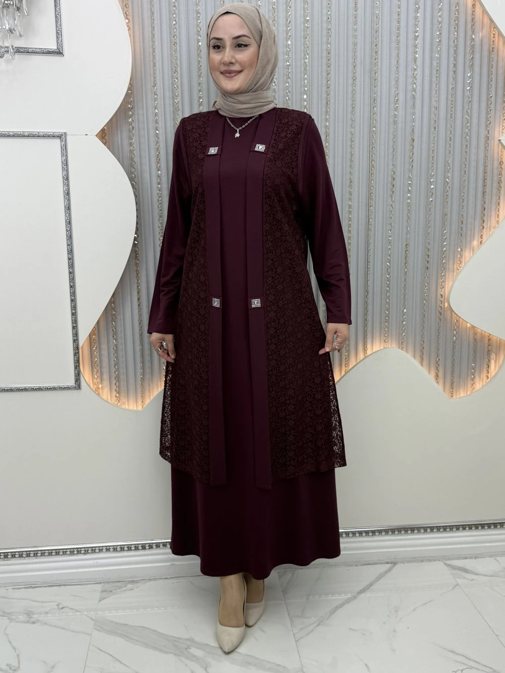 Hanımtül Hırkalı Elbise