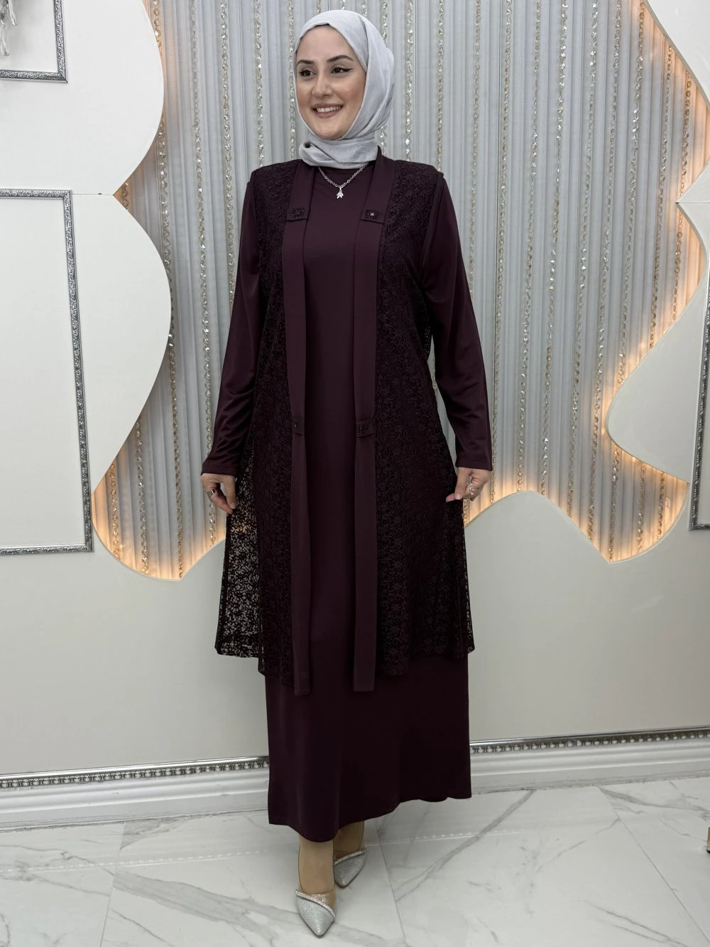 Hanımtül Hırkalı Elbise