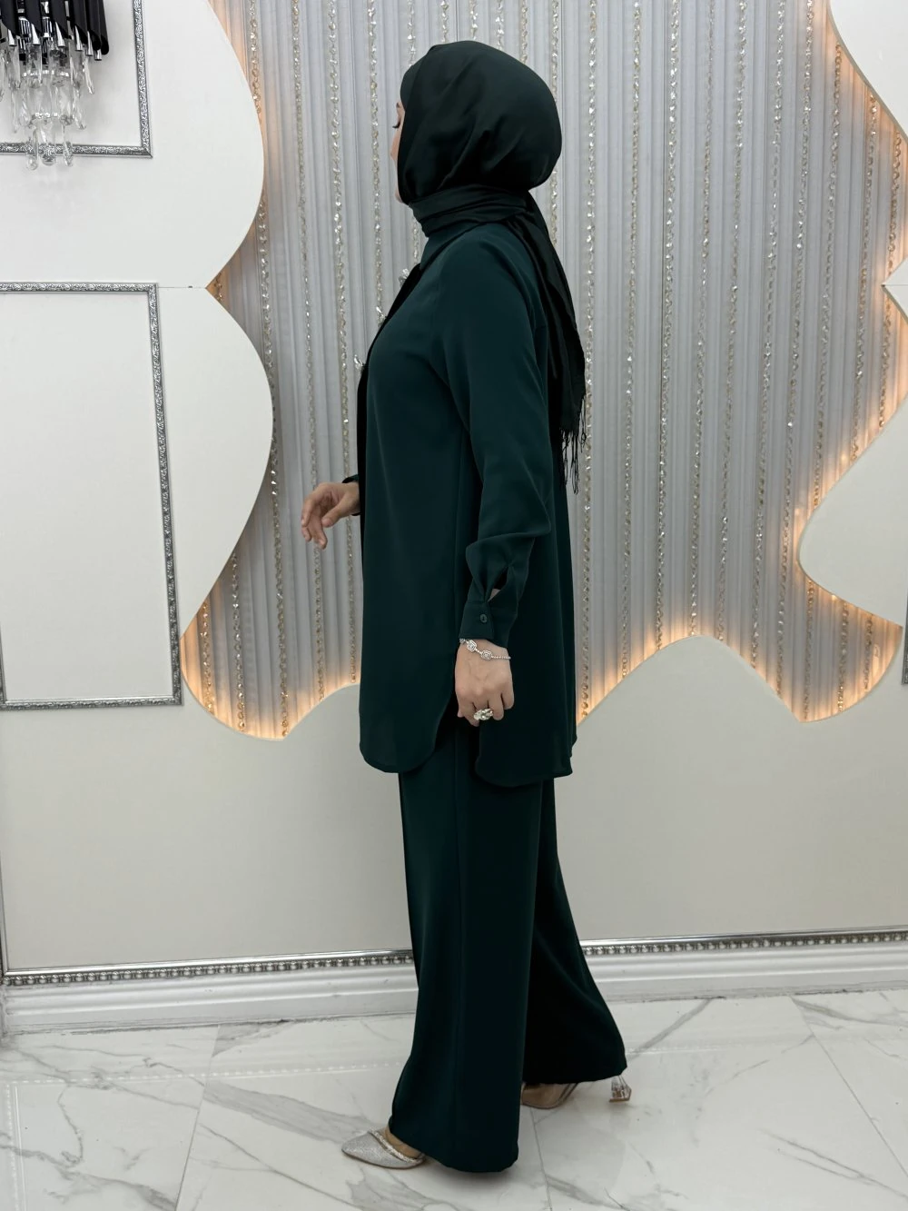 Menekşe Pantolonlu Takım