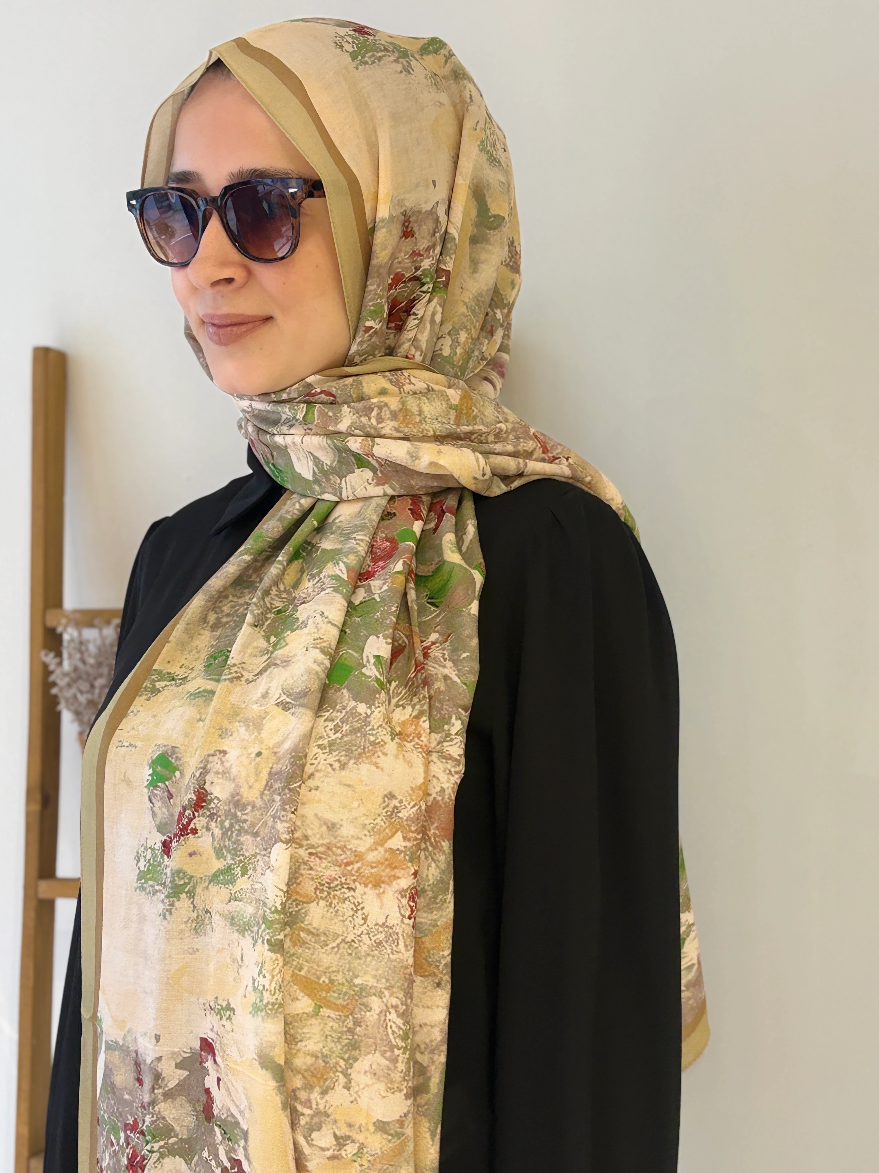 Şalland boohem Şal - Haki-Sarı