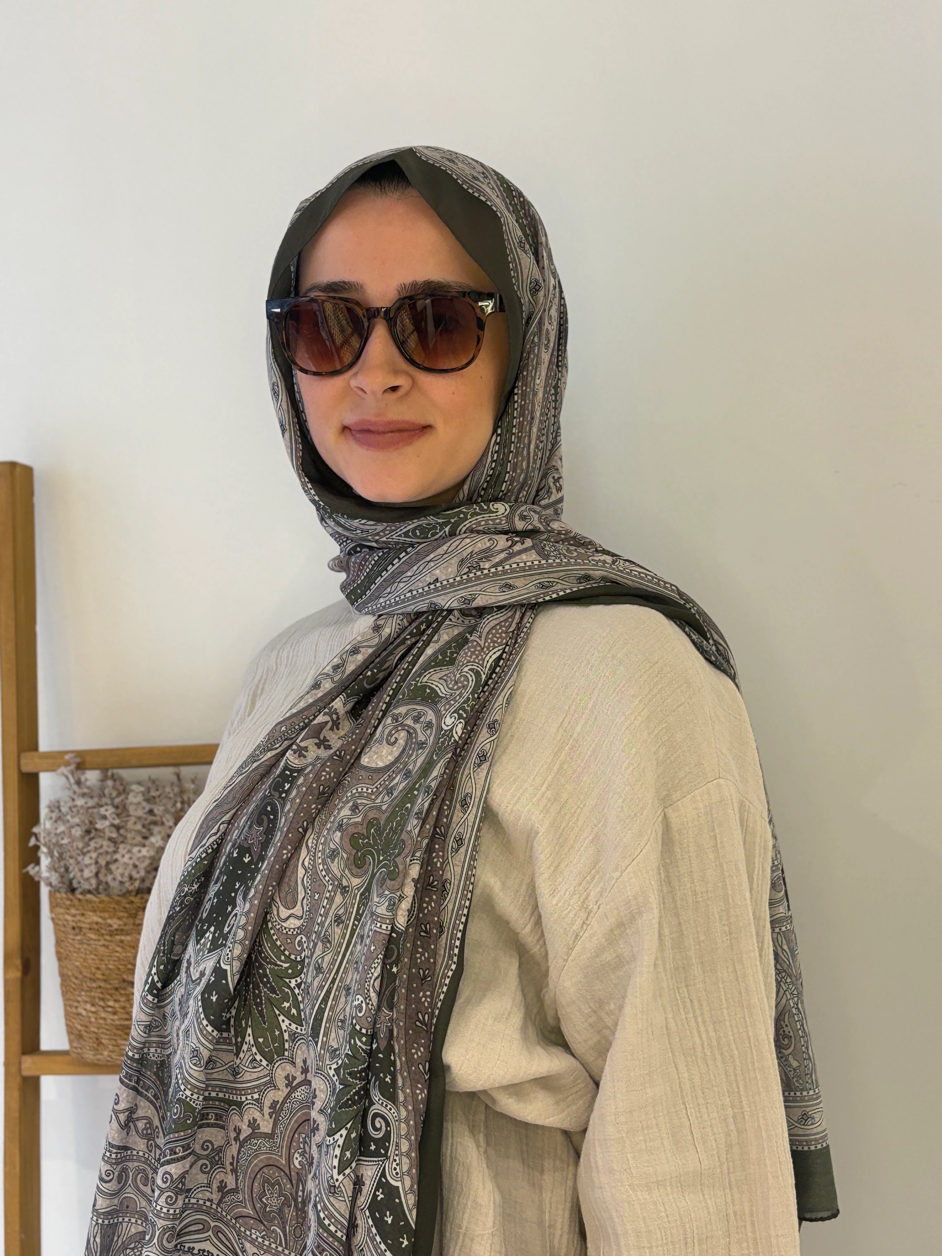 Five Confort Şal - Yeşil-Bej