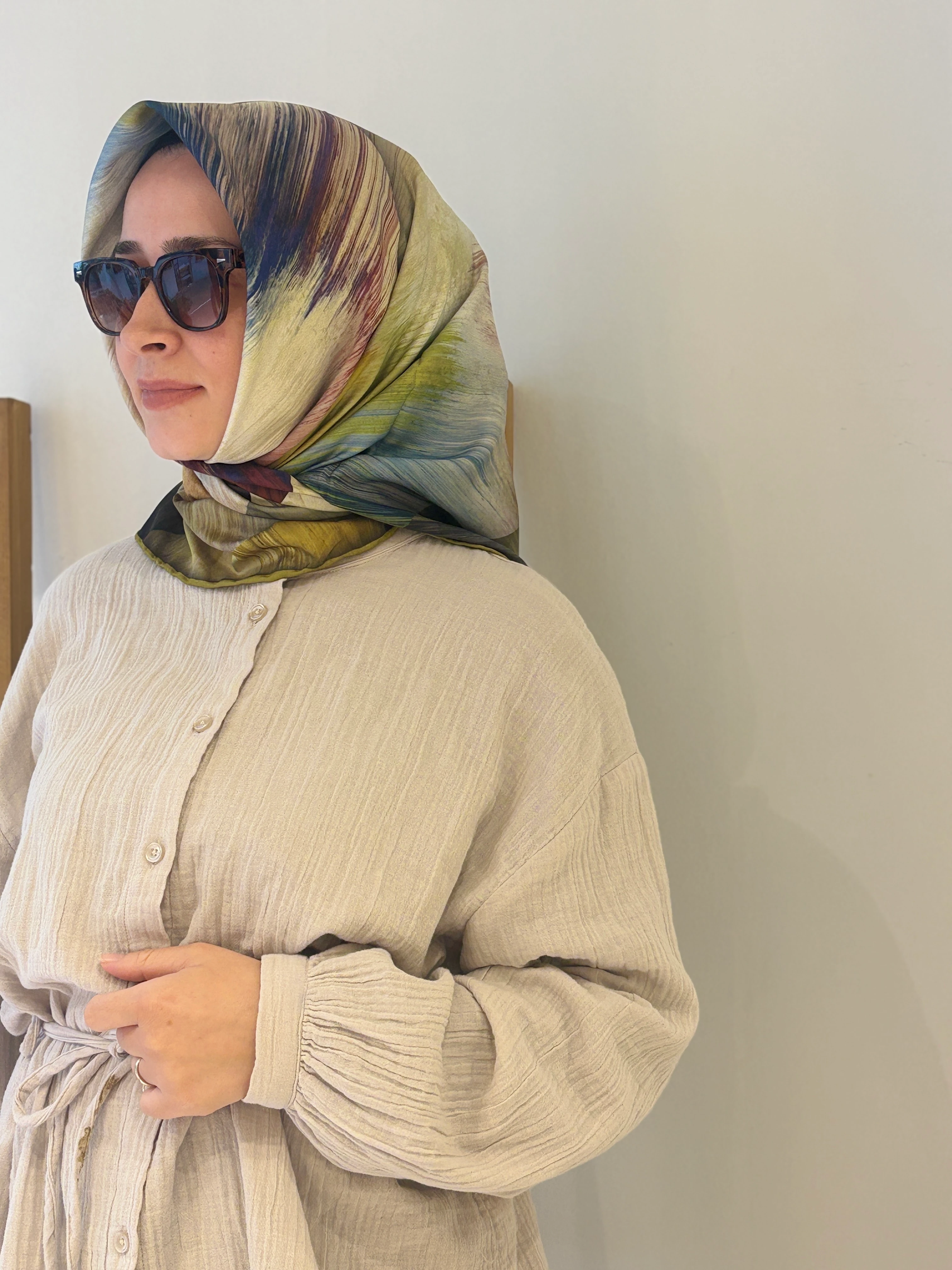 Levidor Trend Twill Eşarp - Yeşil