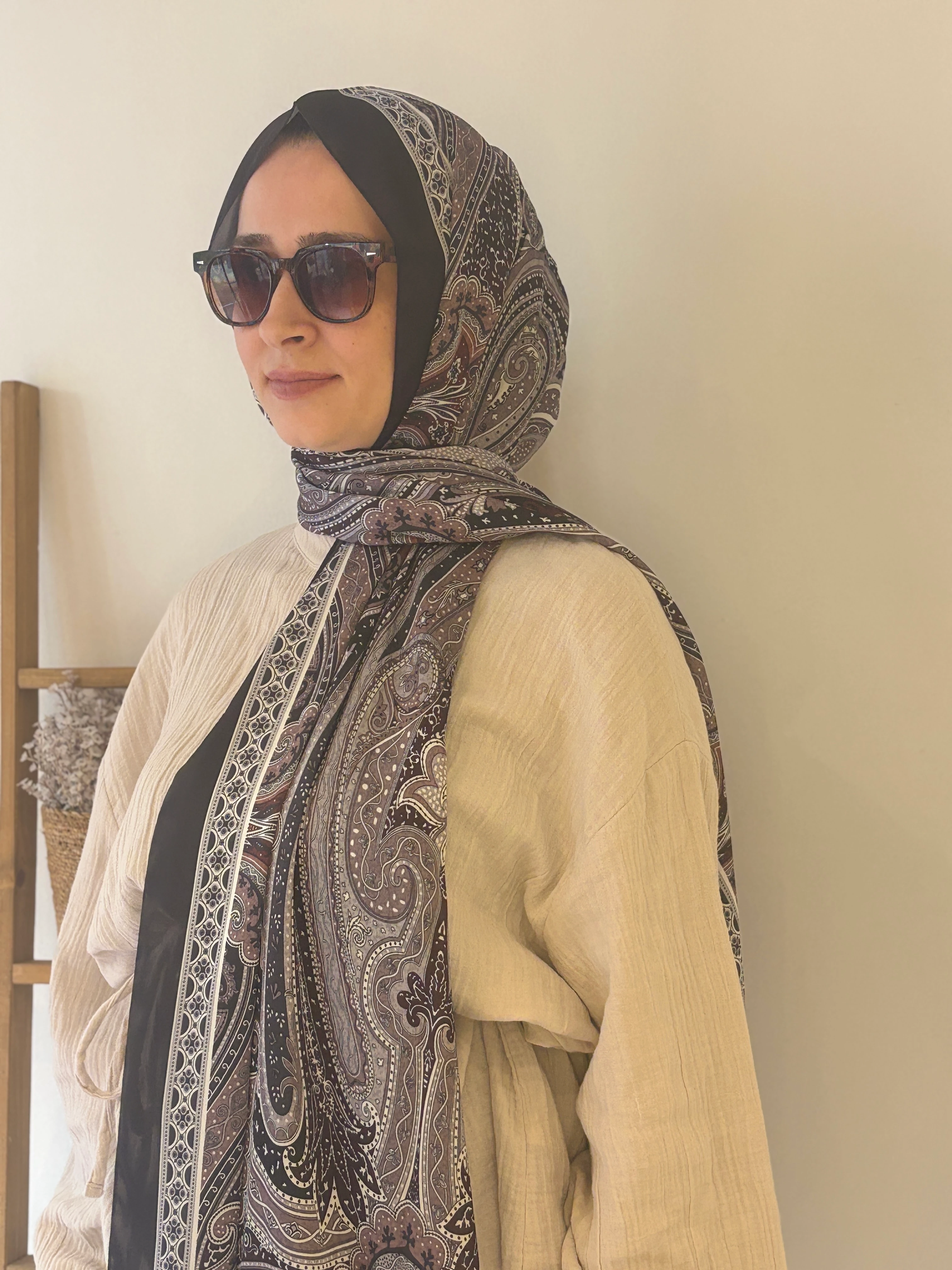 Five Brand Yoryo Şal - Siyah-Kahve