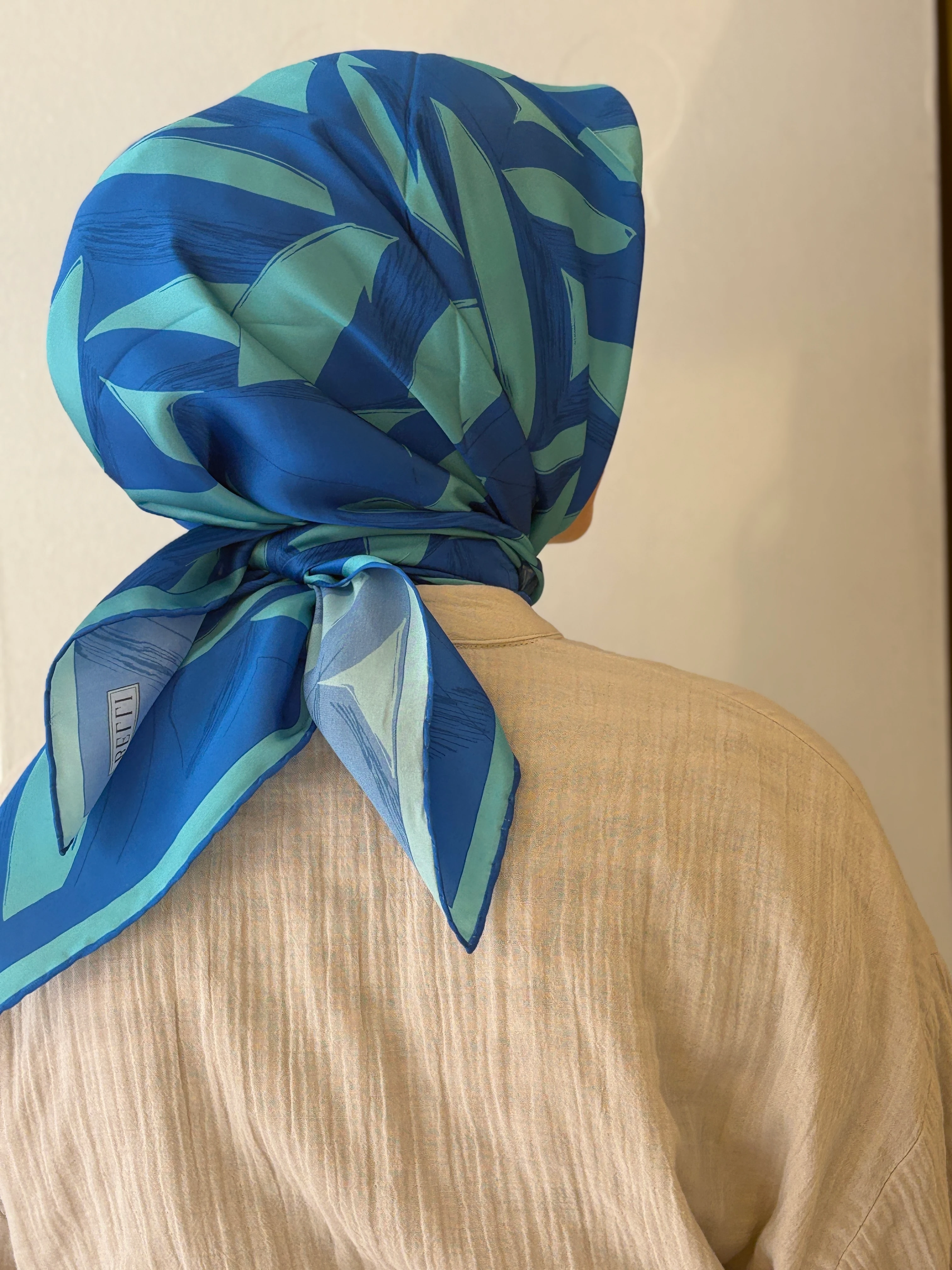 Belli Sura İpek Eşarp-Yaz 2025 - Mavi