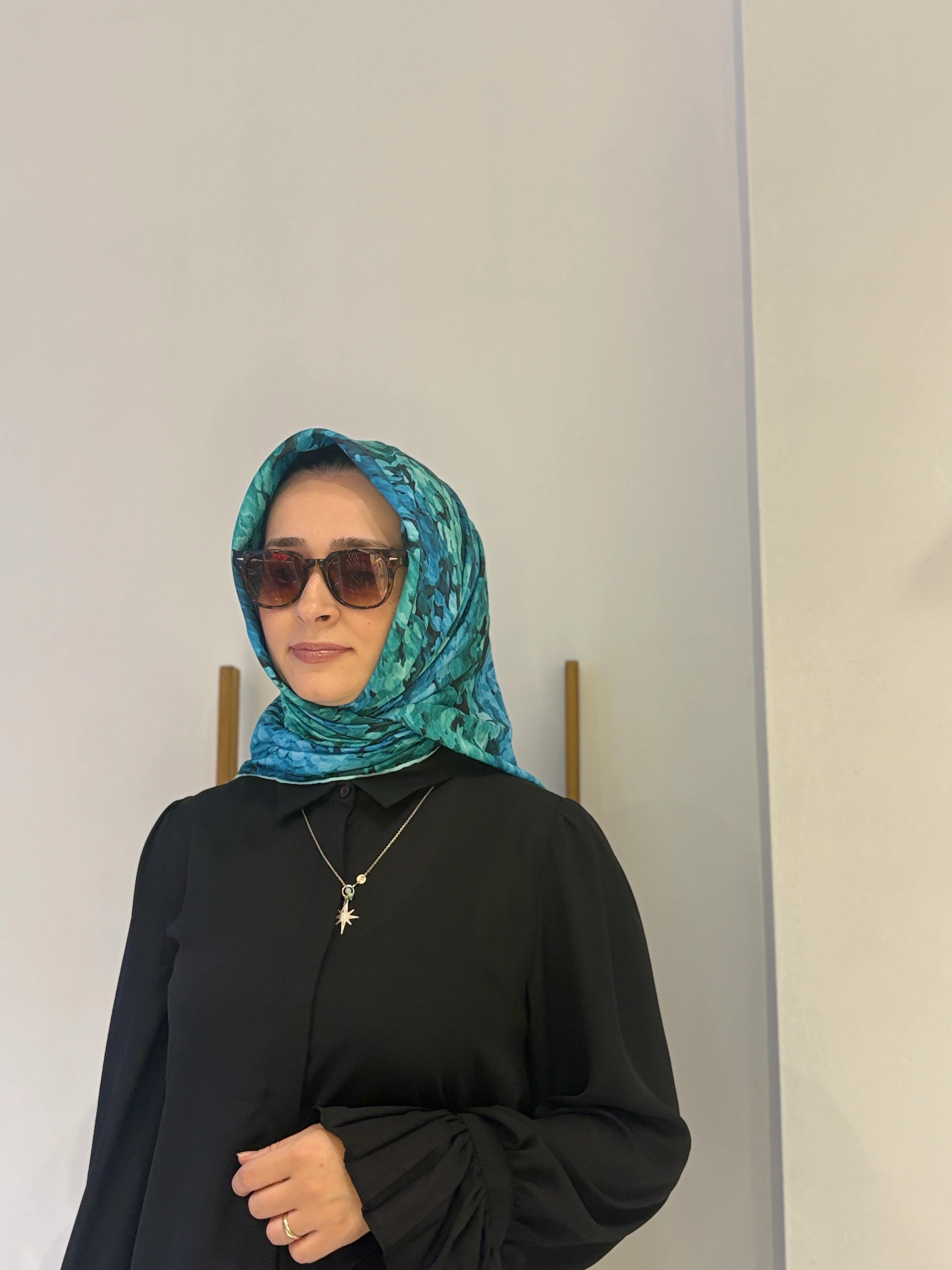 İpekhan Soft Eşarp - Mavi-Yeşil