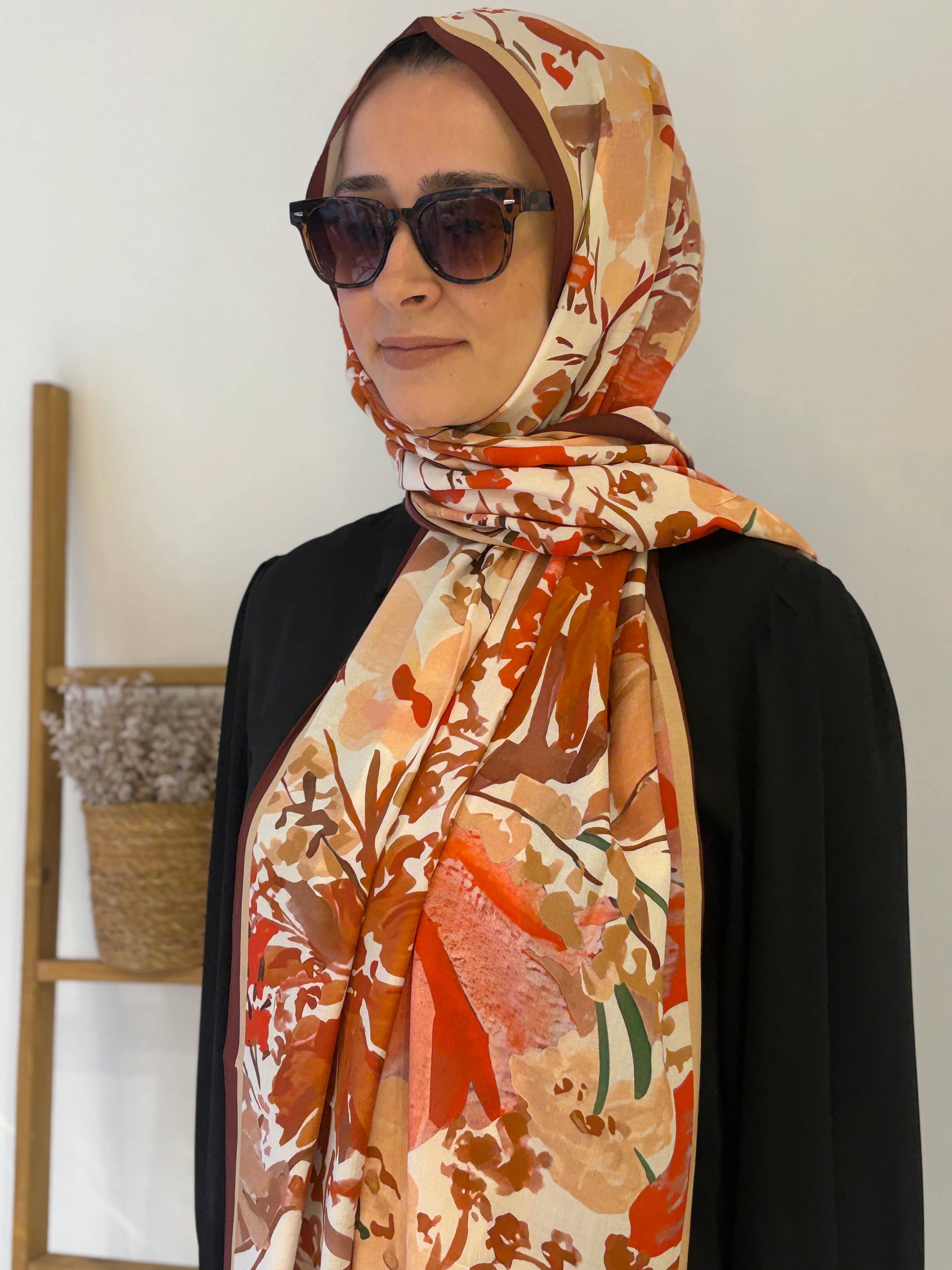 Şalland boohem Şal - Somon-kahve