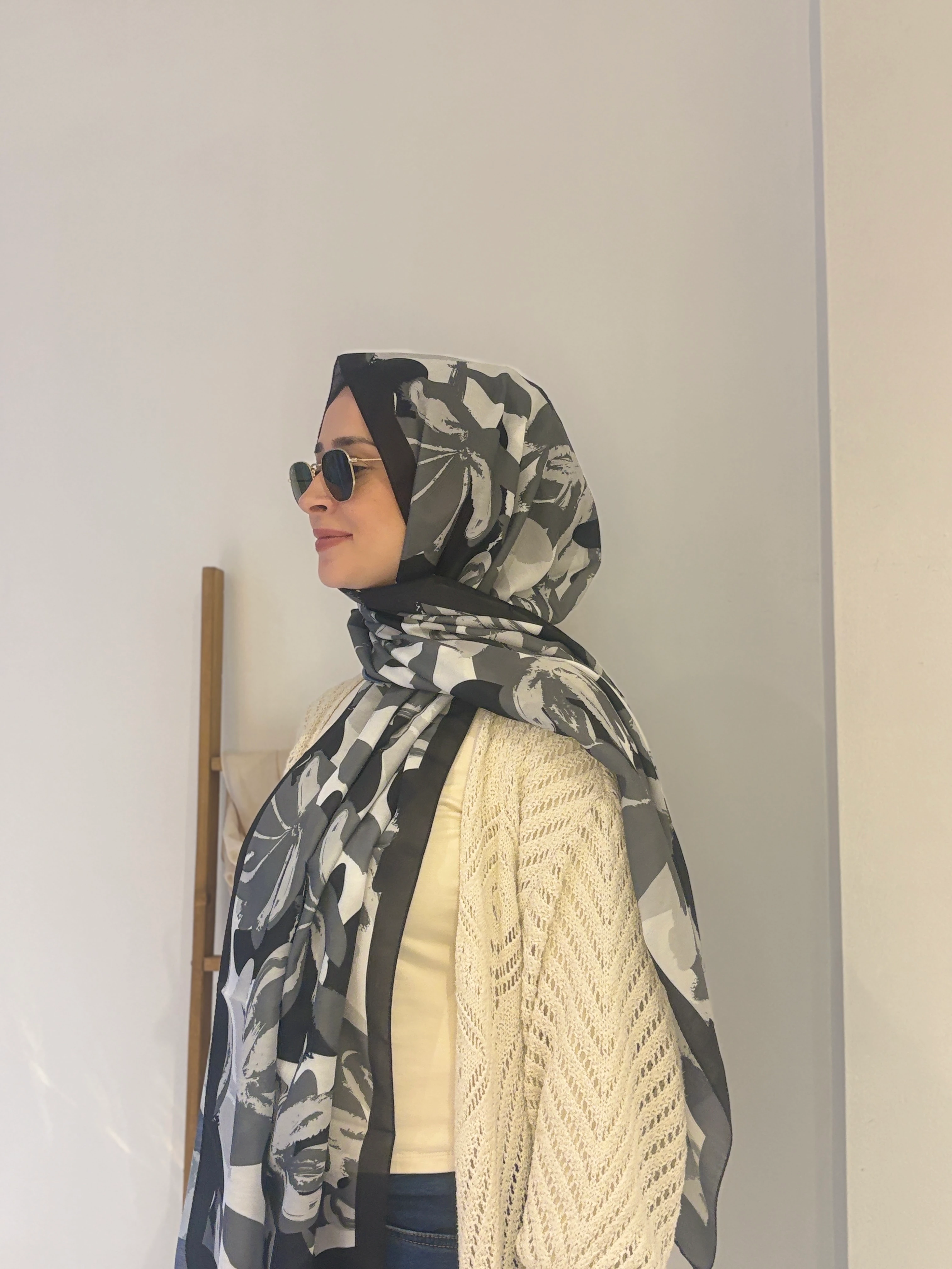 İpekhan Soft Şal - Gri-Siyah