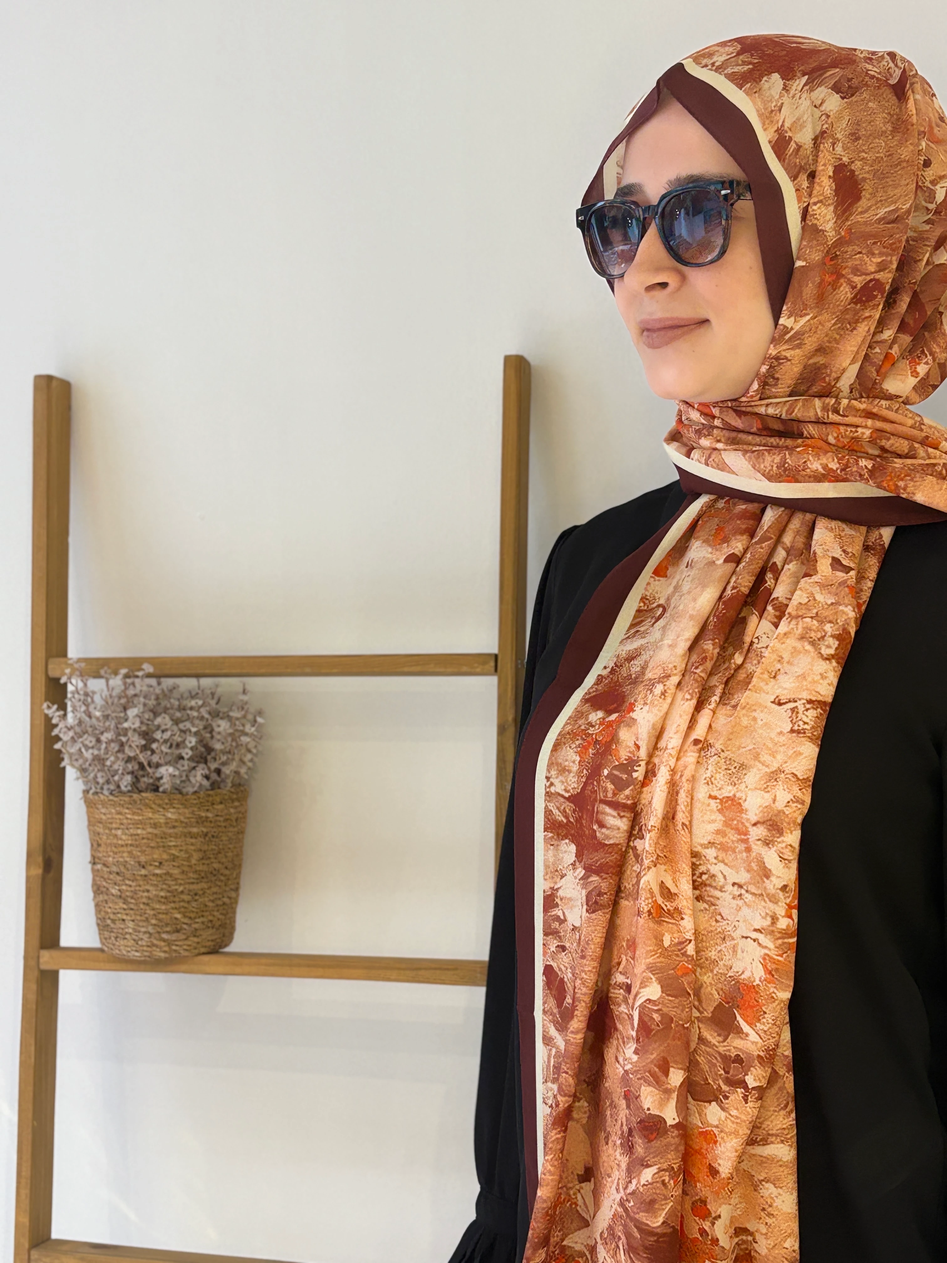 Şalland boohem Şal - Kahve-Kiremit