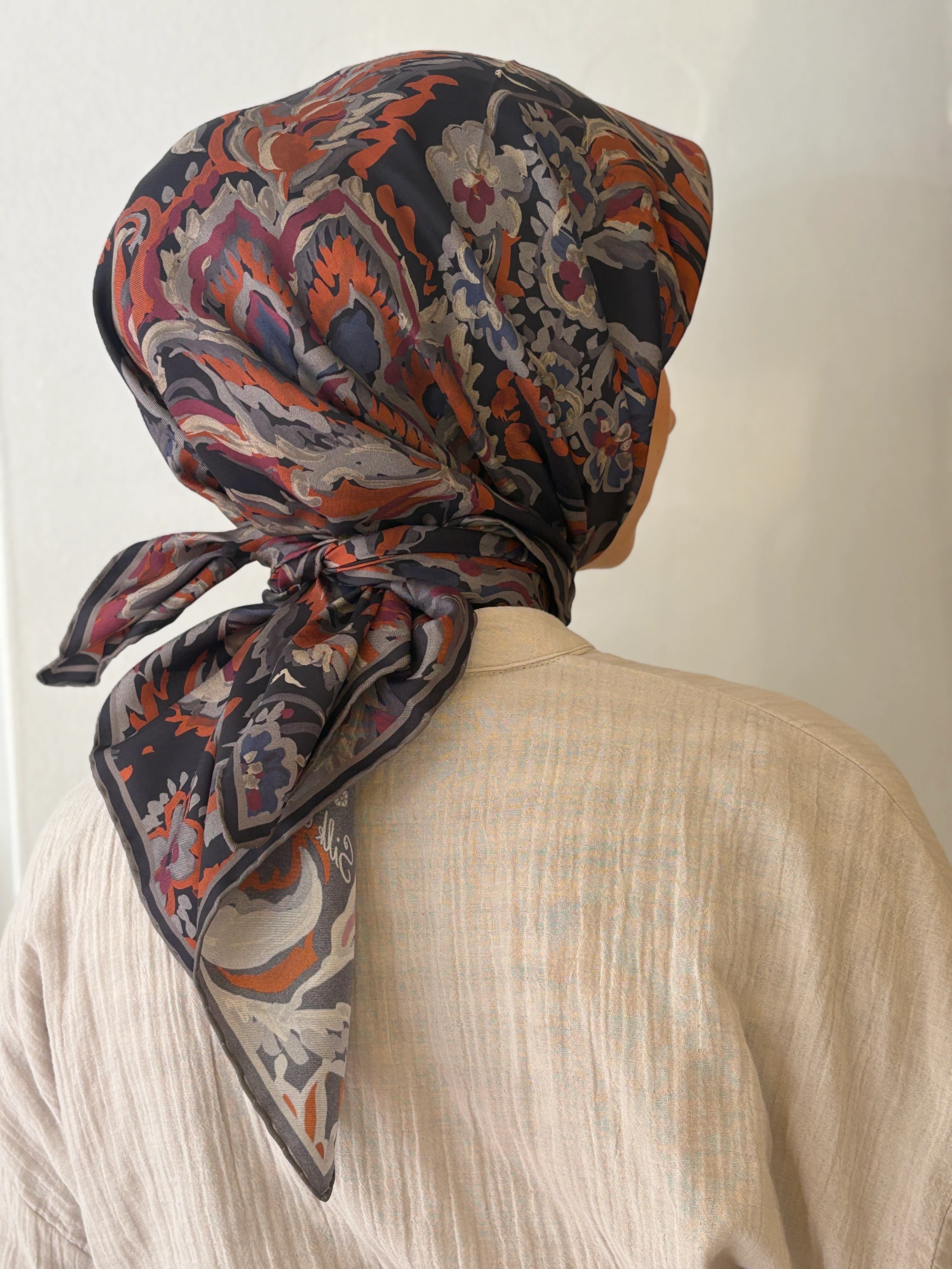 Silkhome Twill İpek Eşarp - Siyah