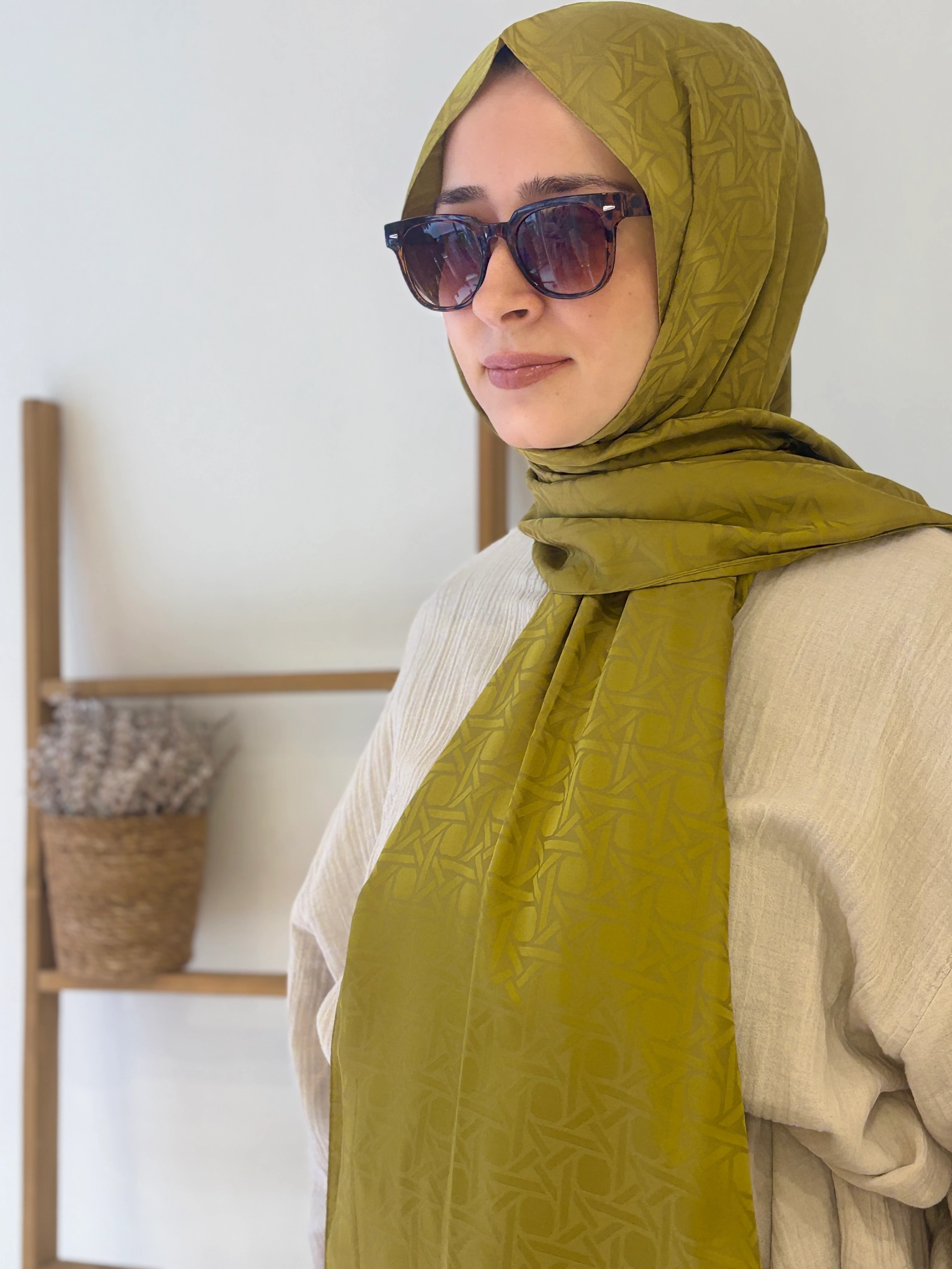 Silkhome Deluxe Şal - Yağ Yeşili