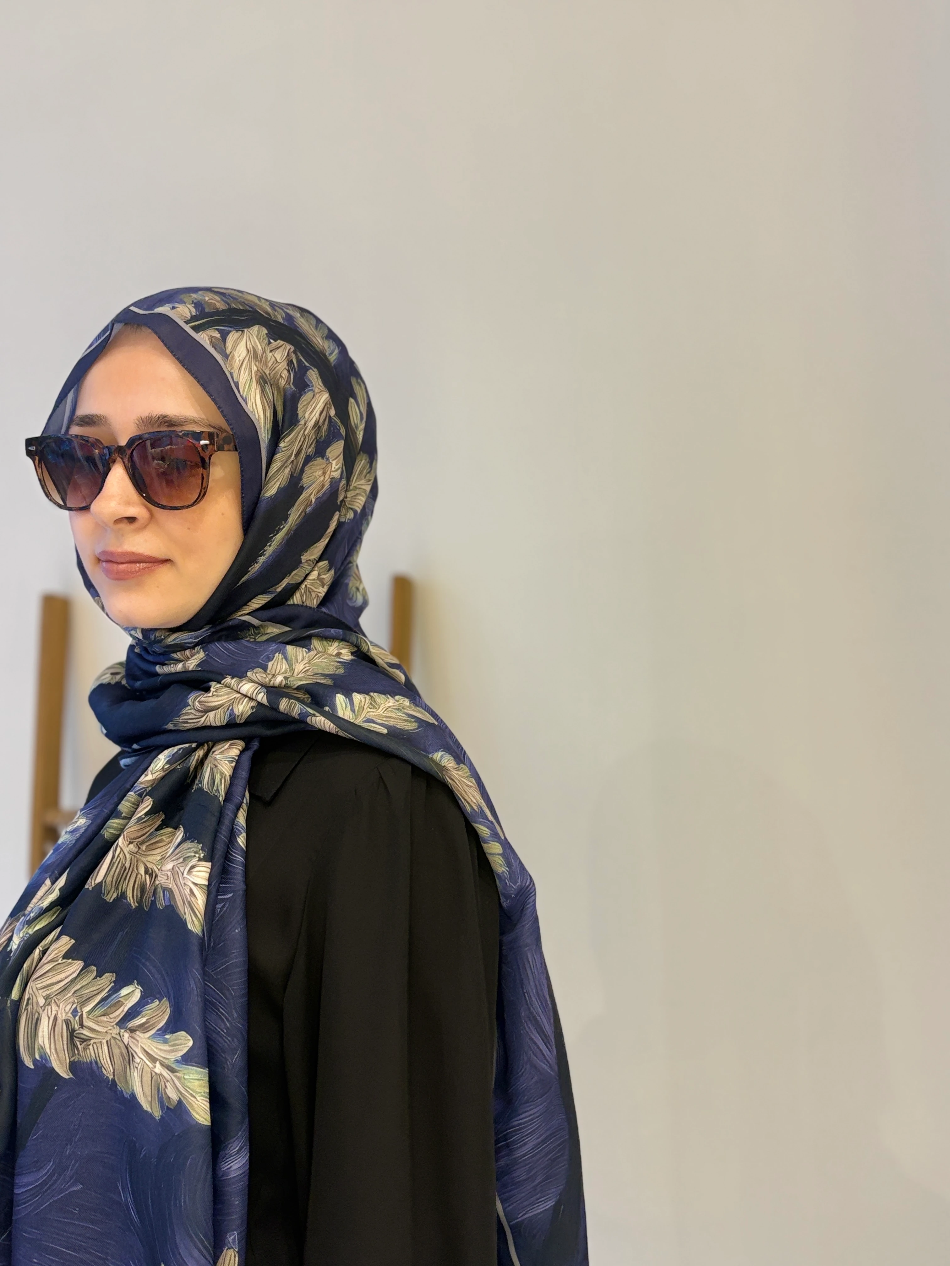 Locella Koza Şal - Lacivert-Bej