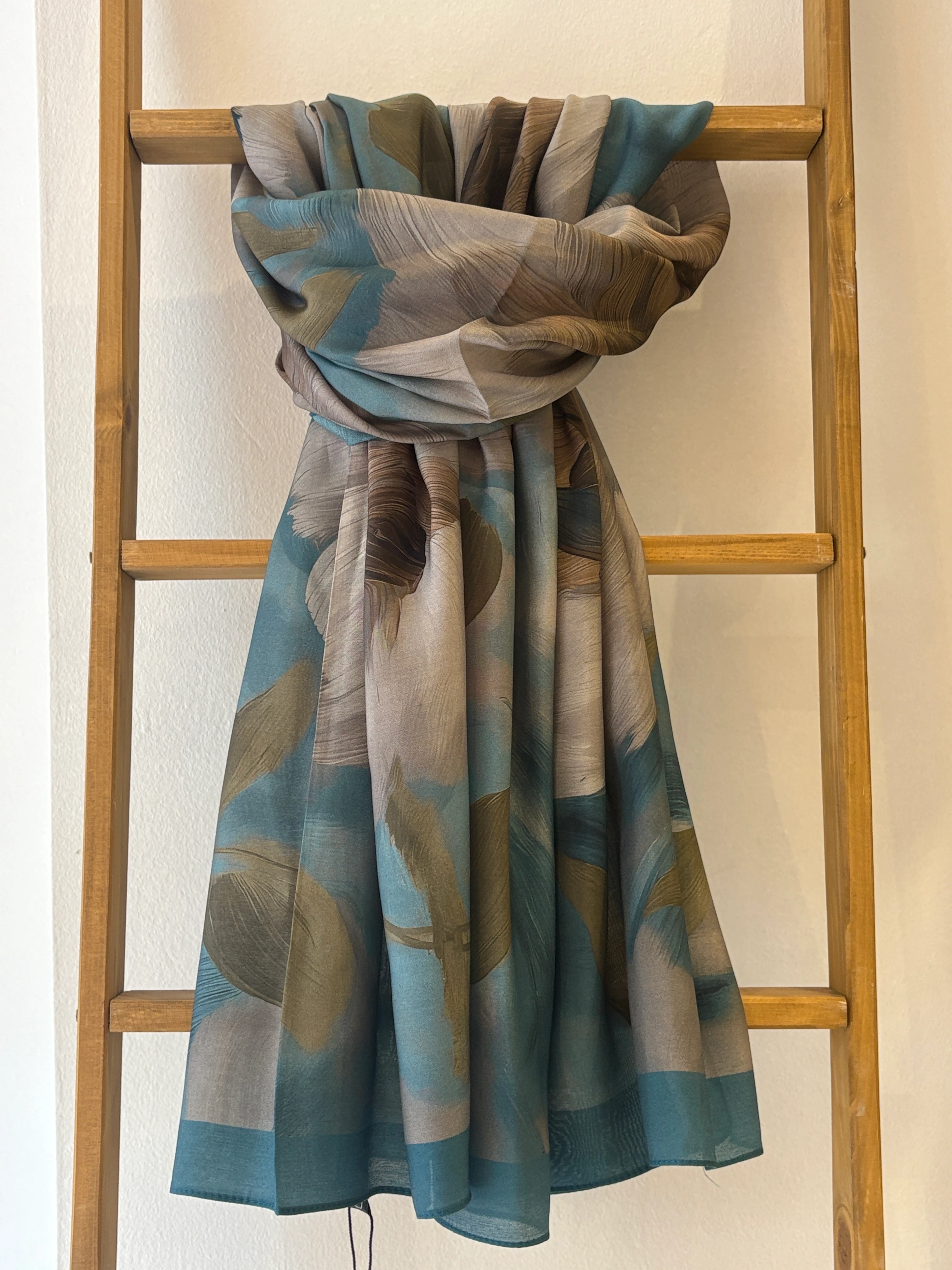 Locella Modal Şal - Yeşil-Mavi